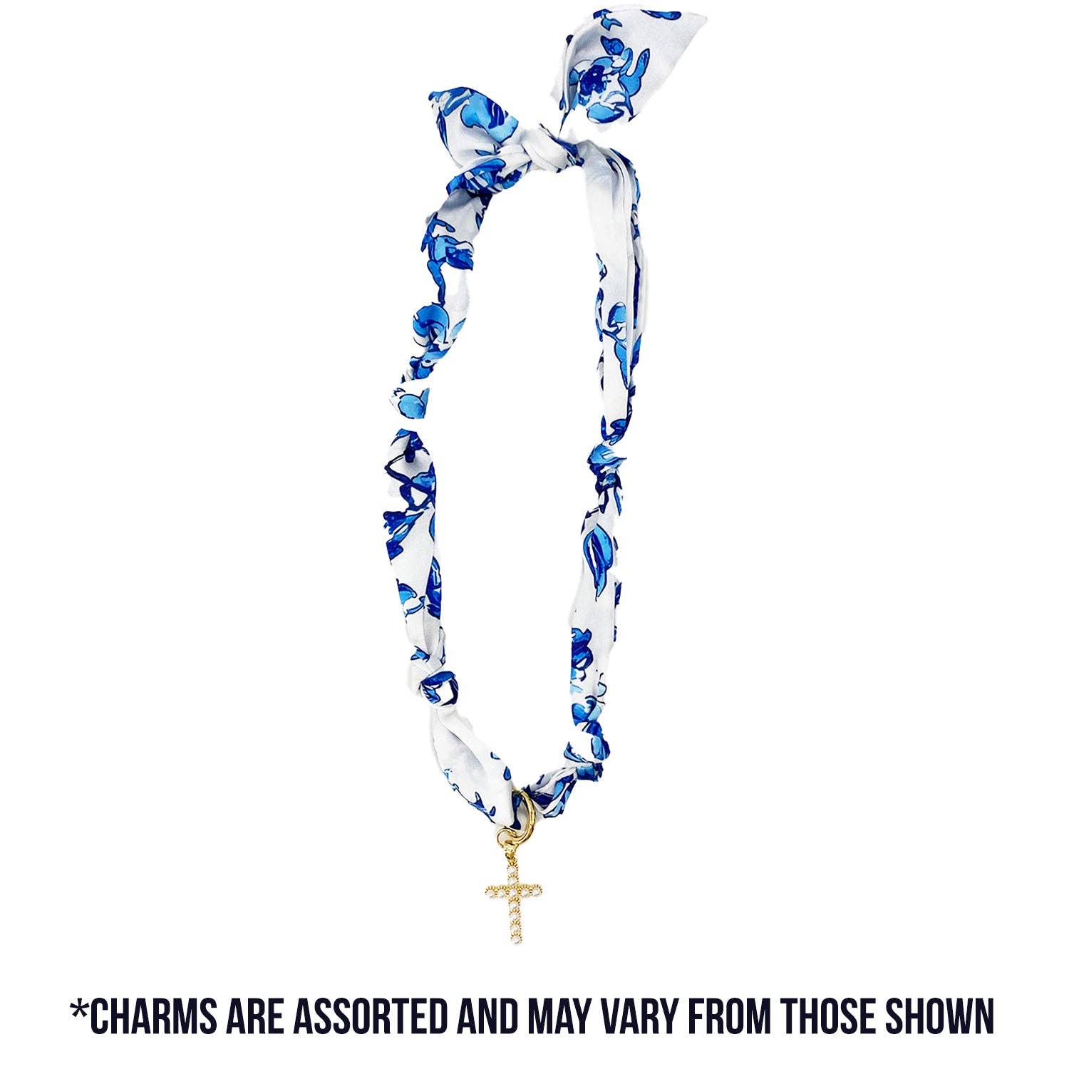 Girlie Girl Originals - TW-1003 SCARF NECKLACE WITH CHARM Girlie Girl Originals