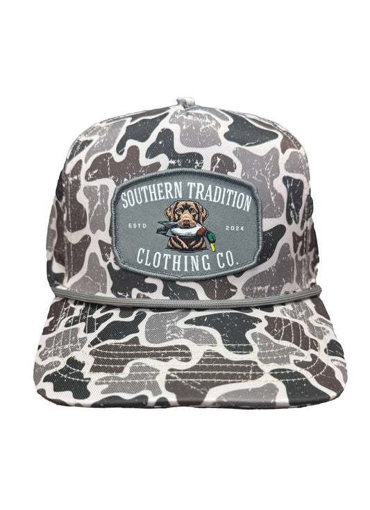 Southern Tradition Tradition Clothing Co - Distressed Grey Camo Rope Cap Southern Tradition Tradition Clothing Co