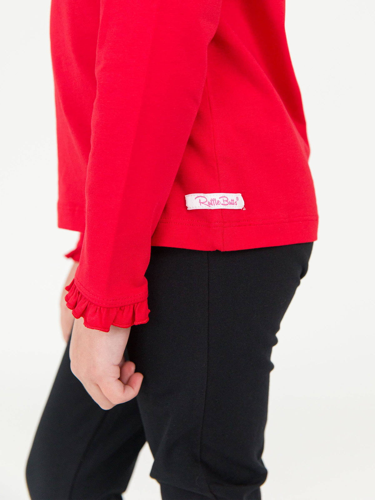 RuffleButts + RuggedButts - Girls Black Classic Ruffle Leggings: Black / 6 RuffleButts + RuggedButts