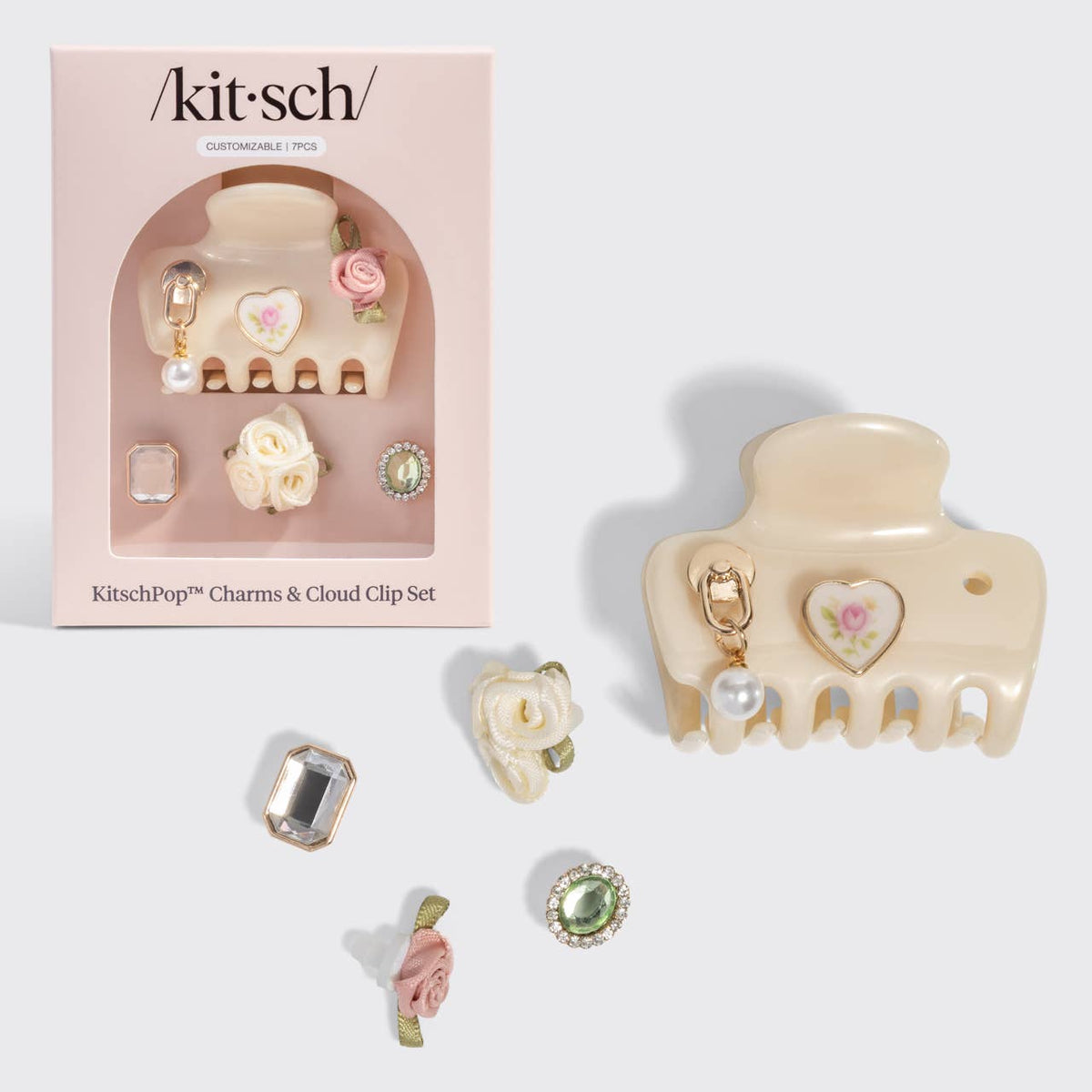 KITSCH - KitschPop™️ Cloud Clip 7pc Set Vintage - Pearlized Cream KITSCH