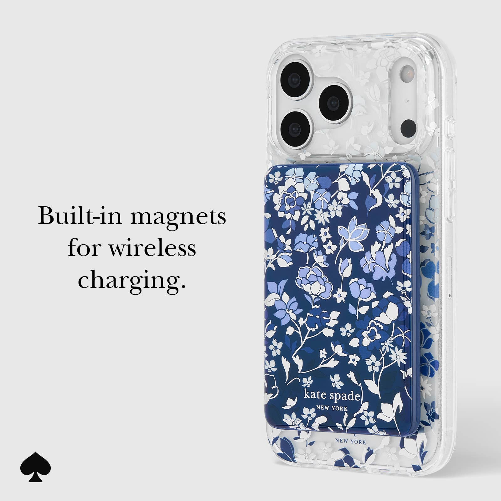 Case-Mate - Kate spade new york Flowerbed Blue MagSafe Battery Pack: Flowerbed Blue Case-Mate