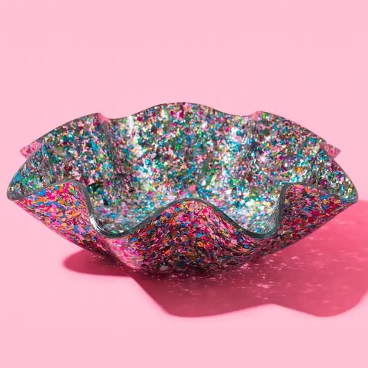 Taylor Elliott Designs - *ON SALE* Wavy Acrylic Nesting Bowl - Sm - Colorful Confetti Taylor Elliott Designs