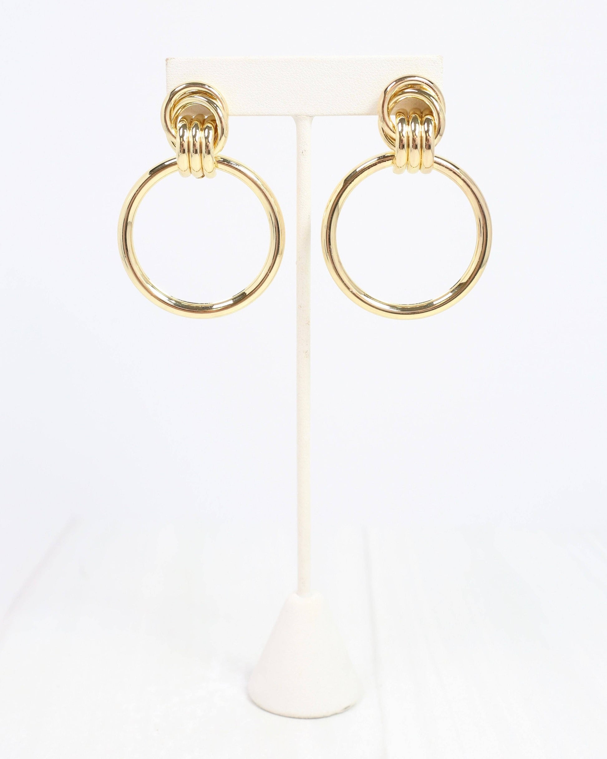 Caroline Hill - Freddie Drop Earring Gold: Default Caroline Hill