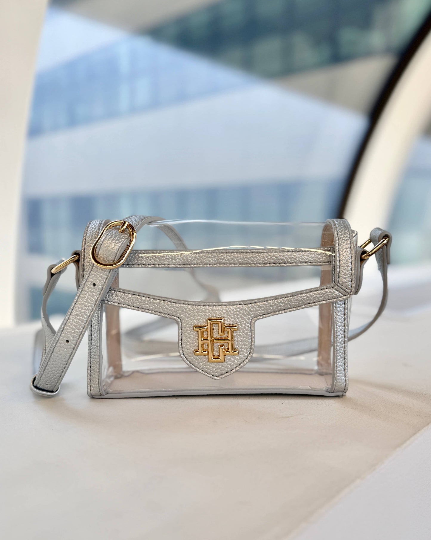 Caroline Hill - Anna Clear Bag Silver: Default Caroline Hill