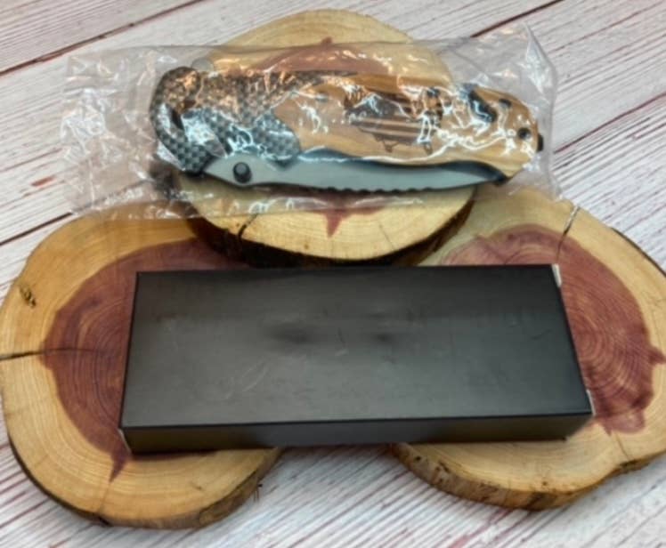 Quail Tail Laser Art - Elk Bugle Knife Quail Tail Laser Art