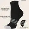 Women Tip Toe Sports Soft Breathable Athletic Cushioned Crew Sock, 3 pack