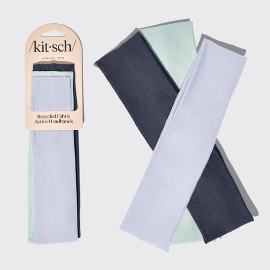 KITSCH - Recycled Fabric Active Headbands 3pc Set Garden Bouquet KITSCH