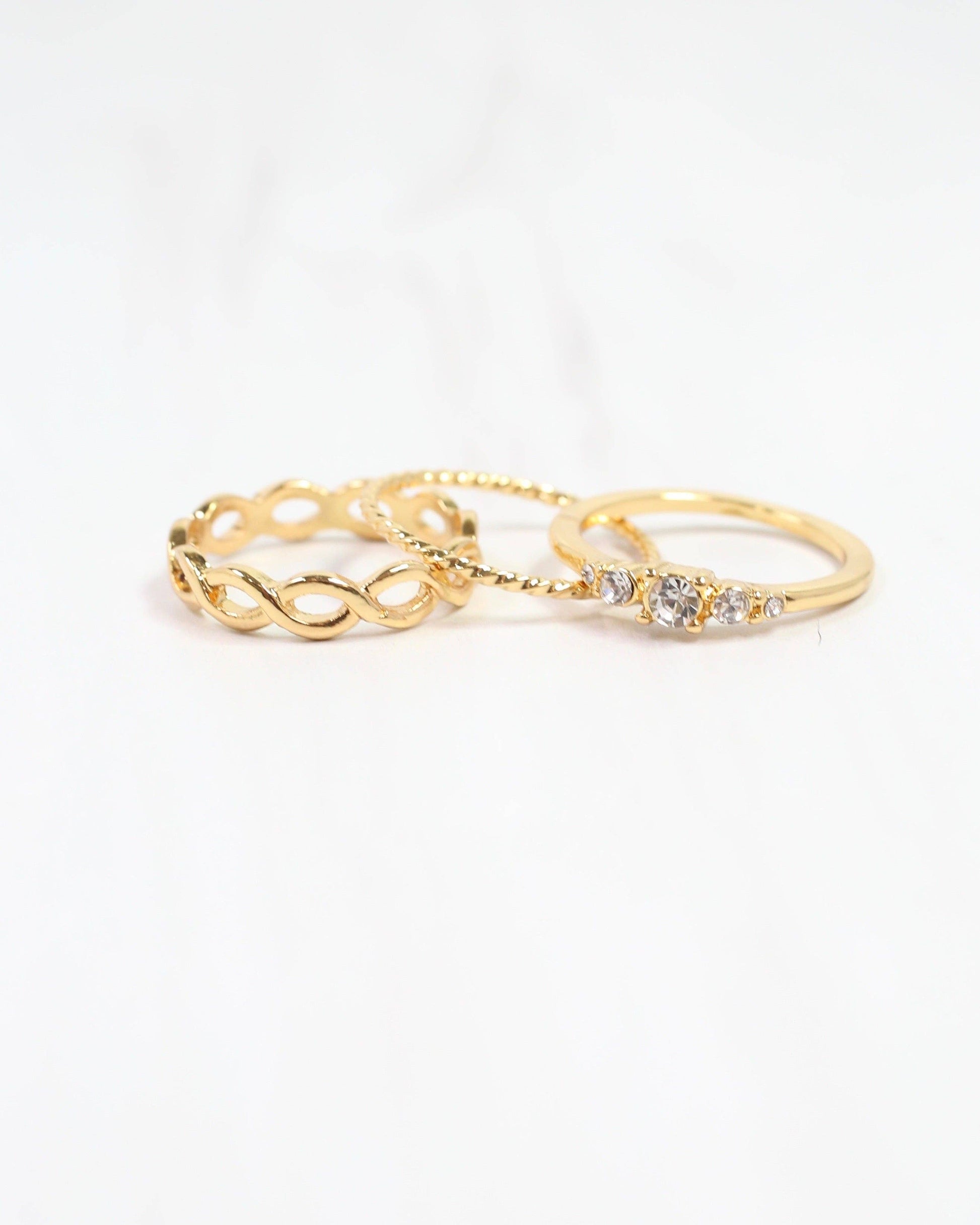 Caroline Hill - Arwen Ring Set Gold: Default Caroline Hill
