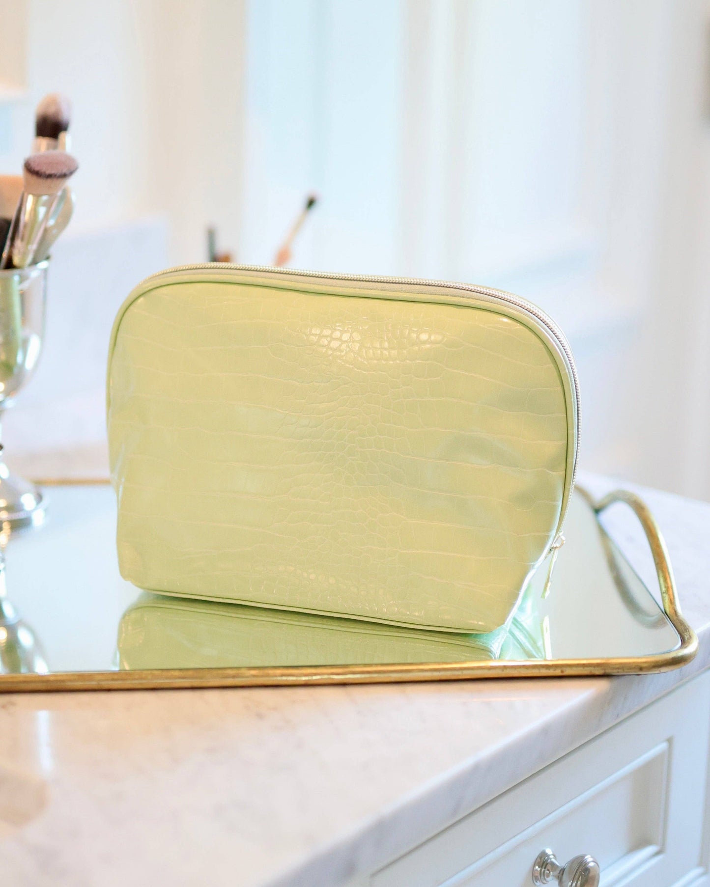 Caroline Hill - Capri Large Pouch LIME EC: Default Caroline Hill
