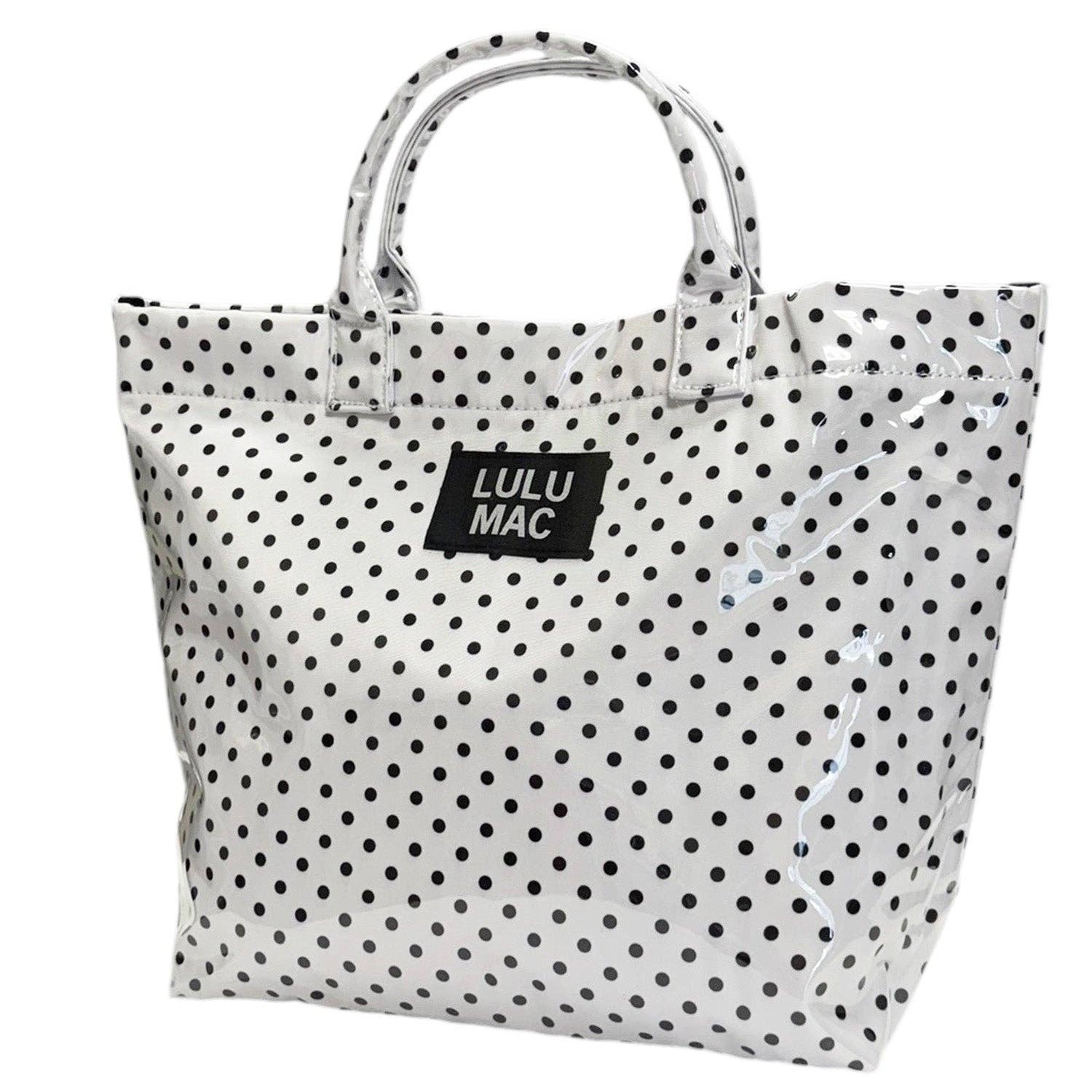 Girlie Girl Originals - LM-BG-1003 TOTE BAG WHITE/BLACK DOT Girlie Girl Originals