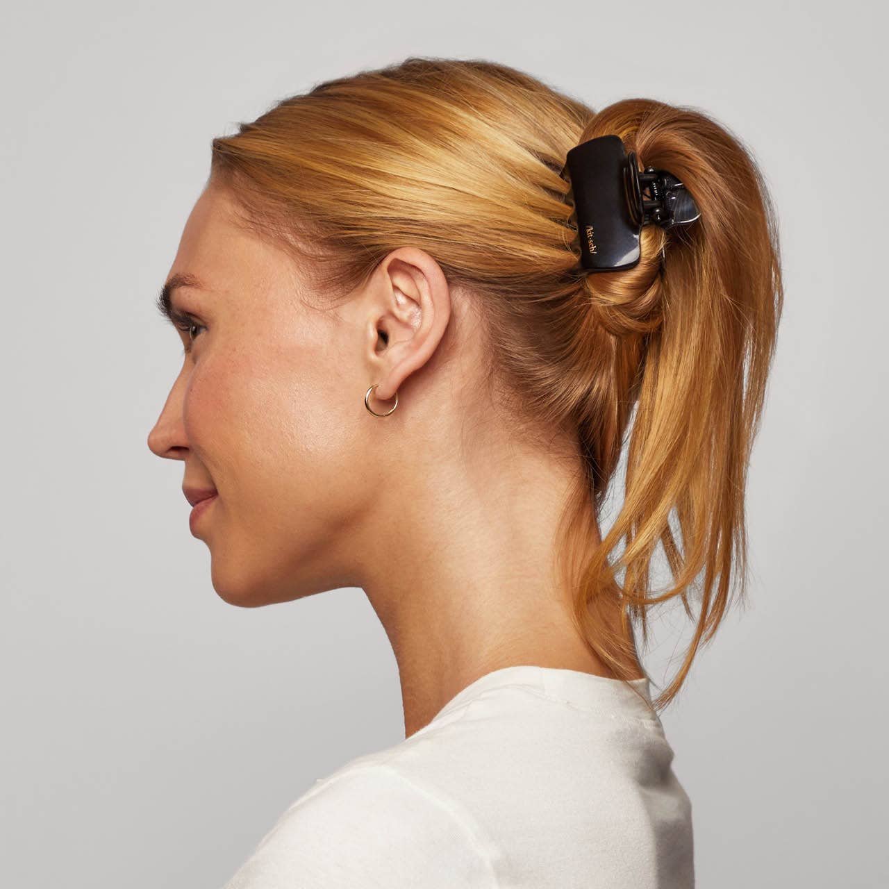 KITSCH - Recycled Plastic Medium Puffy Claw Clips 2pc Set- Black/Tort KITSCH