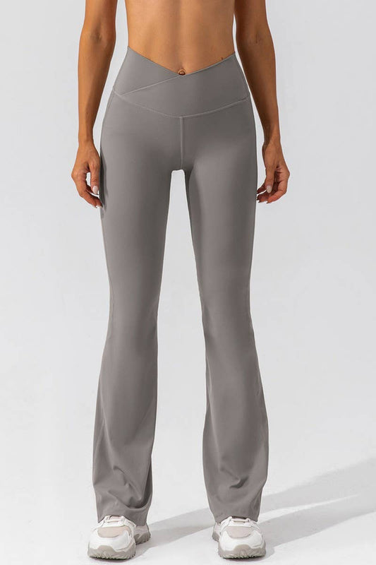 NINEXIS - CWBLP0657_CASUAL FITNESS SPORTS YOGA PANTS: GREY / (XL) 1 NINEXIS