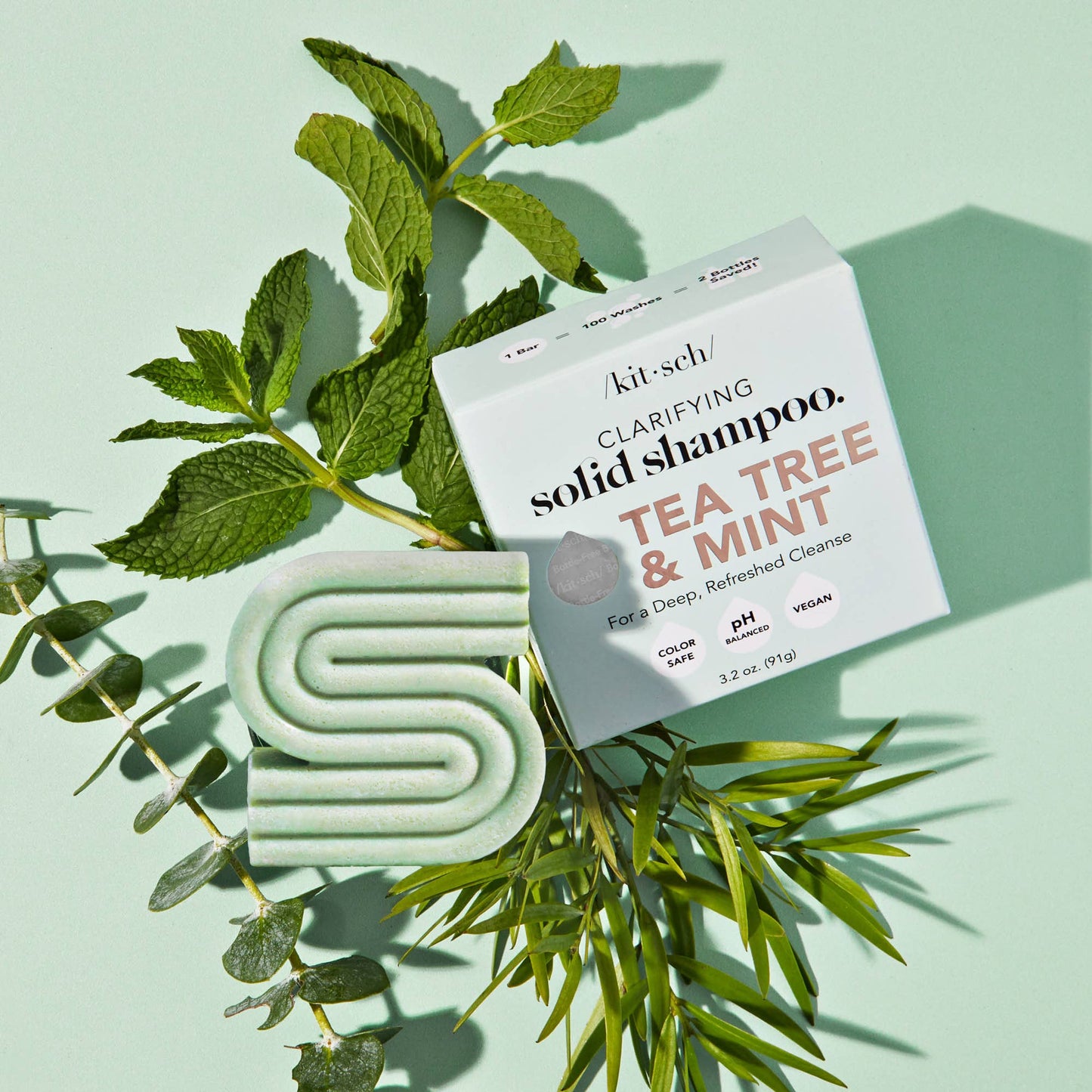 KITSCH - Tea Tree + Mint Clarifying Shampoo Bar KITSCH