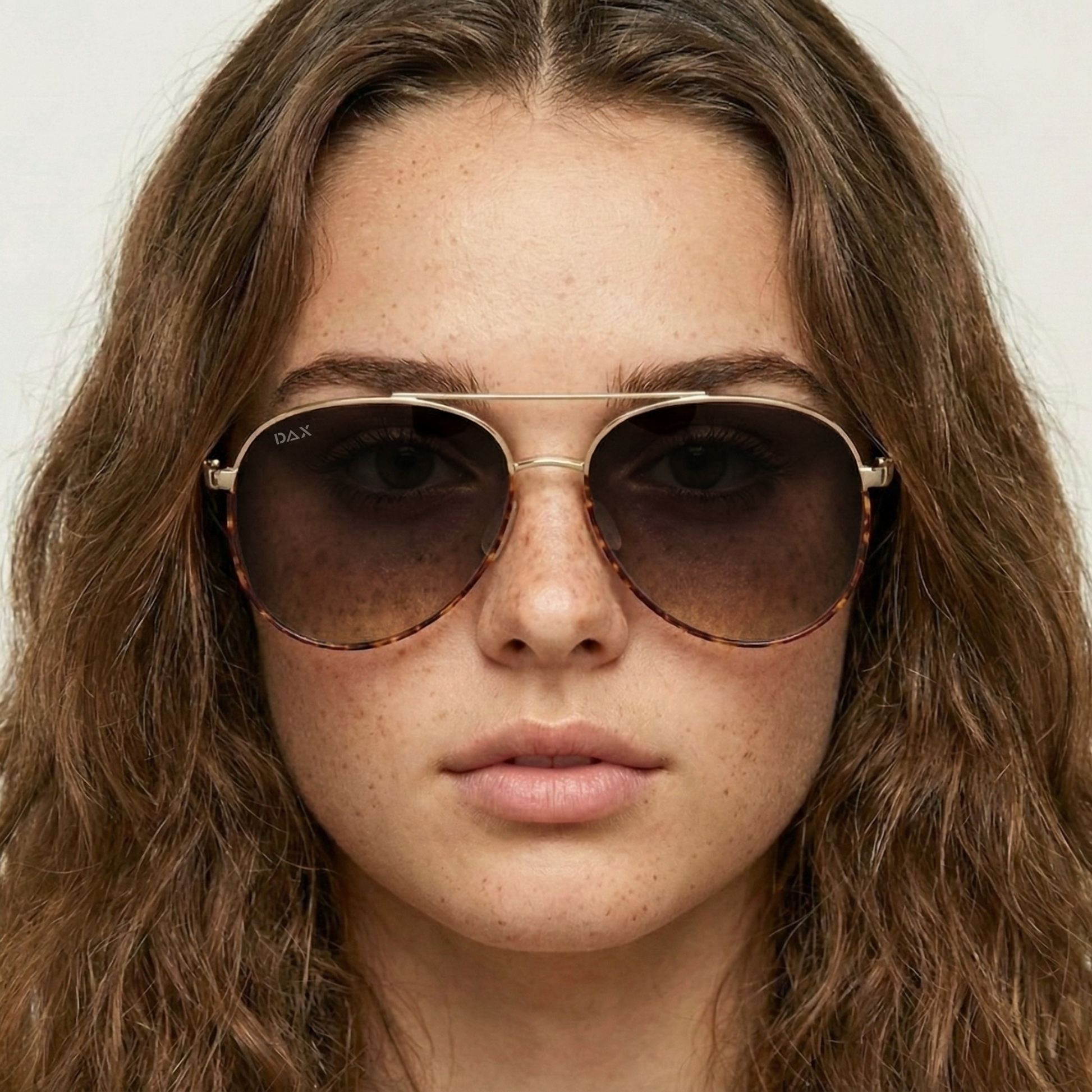 DAX Eyewear - ACE - Unisex Aviator Sunglasses – Polarized Hair-Friendly: Cheetah DAX Eyewear