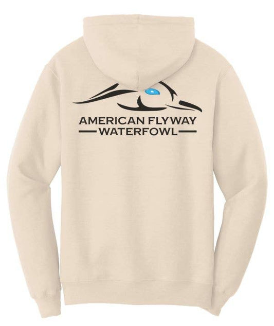 American Flyway Waterfowl - AF Waterfowl Solid Logo Hoodies: Sand / XLarge American Flyway Waterfowl