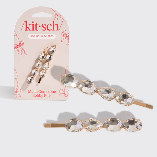 KITSCH - Holiday Gemstone Bobby Pins 2pc Set KITSCH