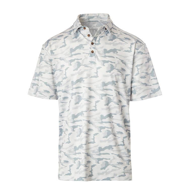 Buck Wild Branding - Snow Camo Polo (897): YS Buck Wild Branding