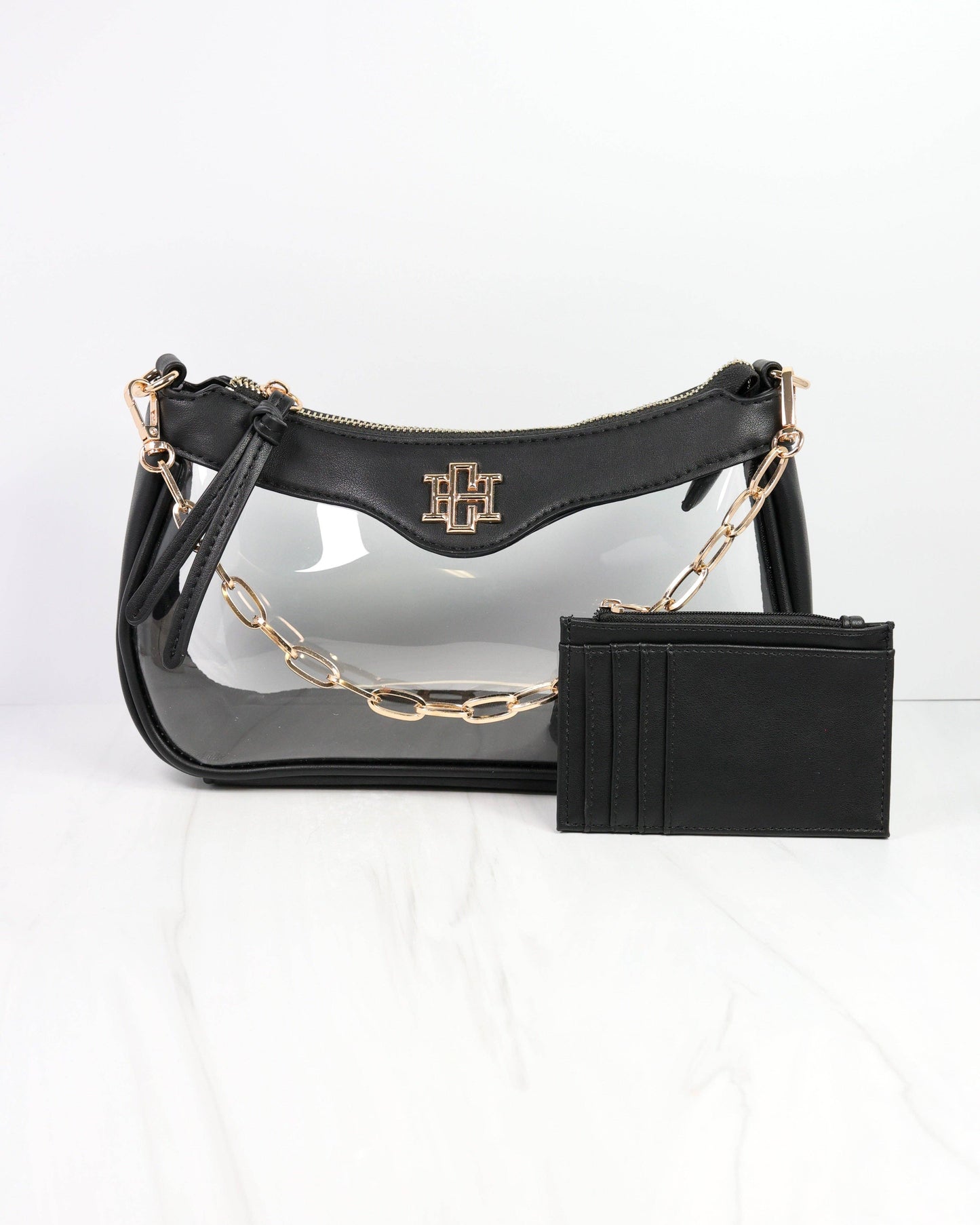 Caroline Hill - Cassidy Clear Crossbody BLACK: Default Caroline Hill