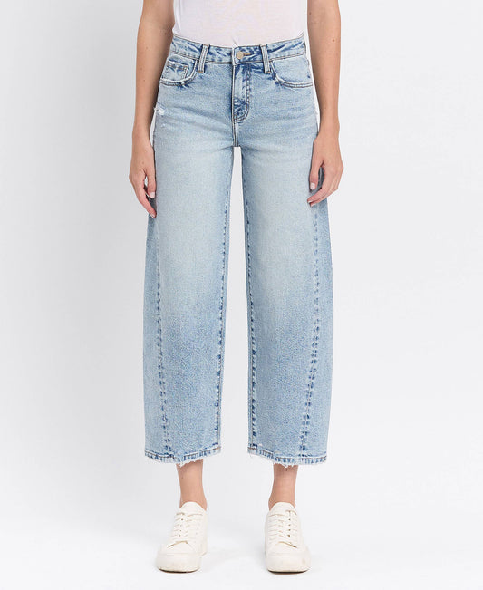 Lovervet by VERVET - HIGH RISE TWIST BARREL JEANS LV1502: PAPER TRAILS / 32 Lovervet by VERVET