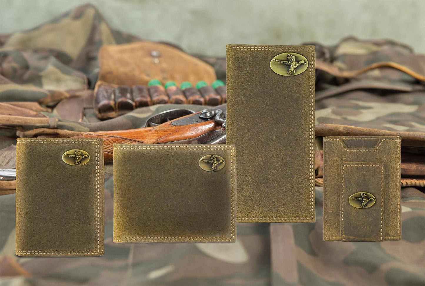 Zep-Pro - Mallard Vintage Tan Leather Bifold Wallet Zep-Pro