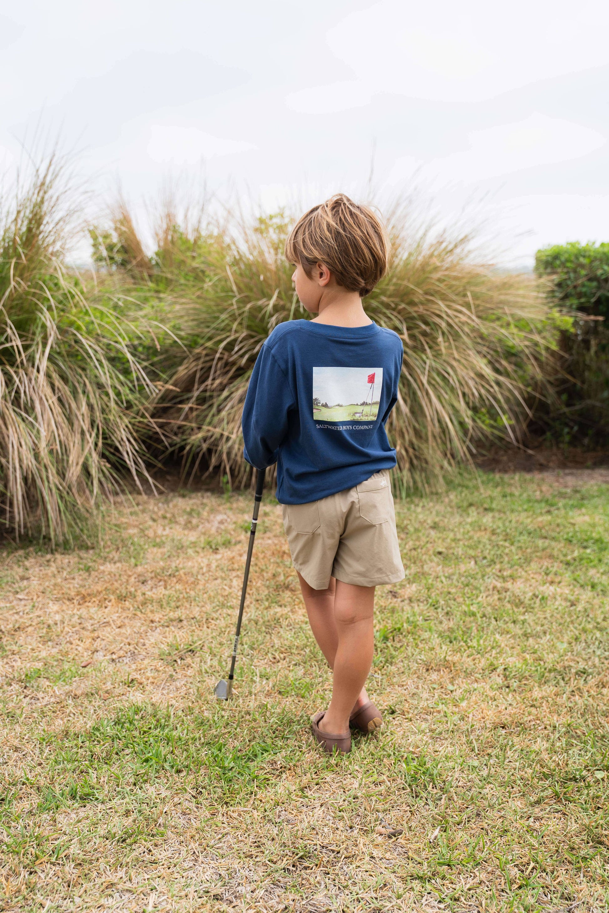 Saltwater Boys Company - Topsail Boys Performance Short Khaki: Khaki / 5T Saltwater Boys Company