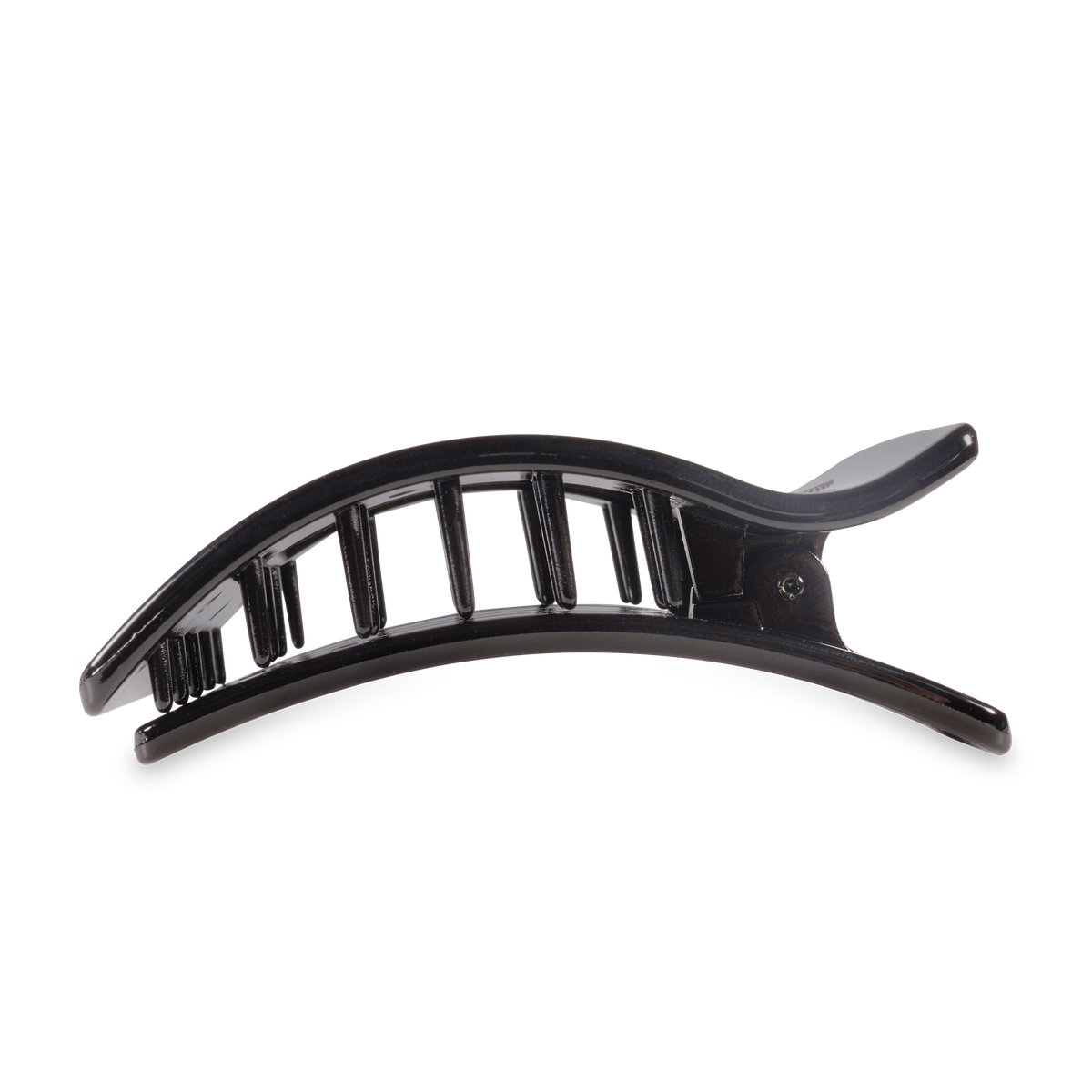 TELETIES - Jet Black | Large | Flat Rectangle Hair Clip TELETIES