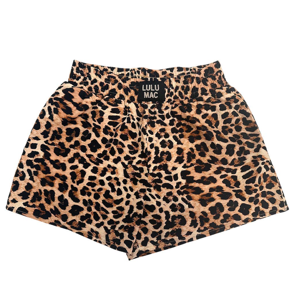 Girlie Girl Originals - BXLP-LEOPARD BOXER SHORT: Brown / Small Girlie Girl Originals