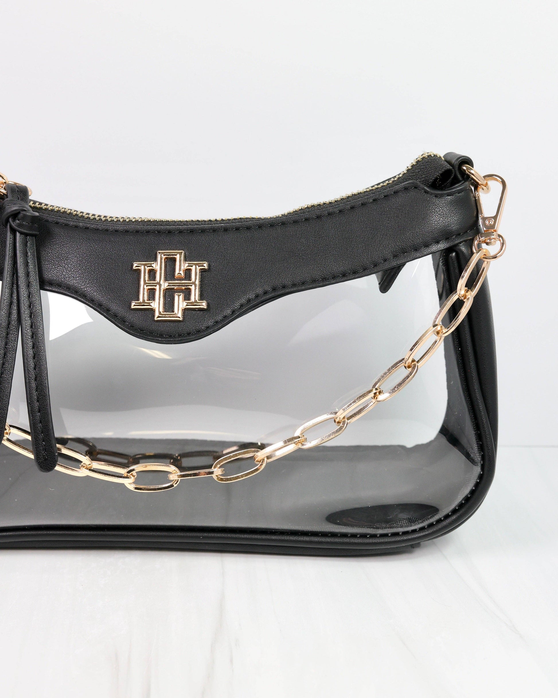 Caroline Hill - Cassidy Clear Crossbody BLACK: Default Caroline Hill