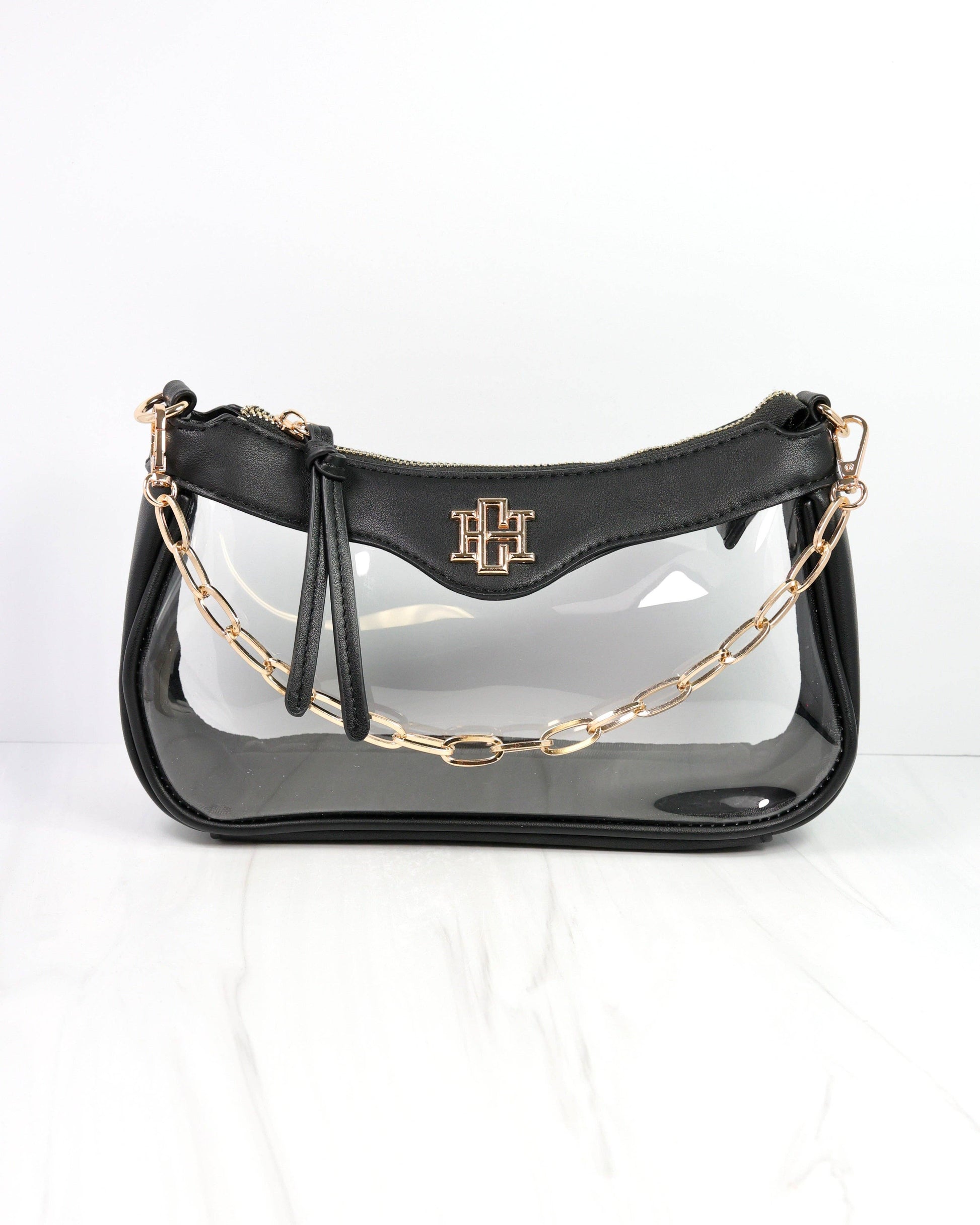 Caroline Hill - Cassidy Clear Crossbody BLACK: Default Caroline Hill
