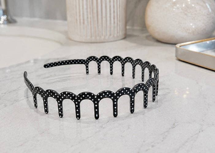 The Front Porch Label - Black Polka Dot Zig-Zag Headband The Front Porch Label