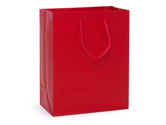 Nashville Wraps - Matte Paper Cord Handle Gift Bags: Red Matte / 10 Pack / Cub 8x4x10" Nashville Wraps