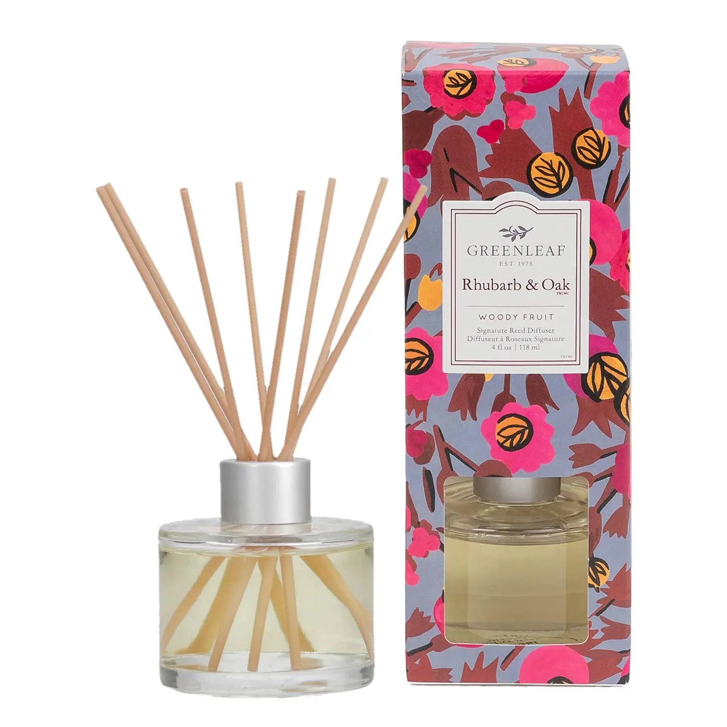 Greenleaf Gifts - New! Rhubarb & Oak Reed Diffuser 4 Pack Greenleaf Gifts