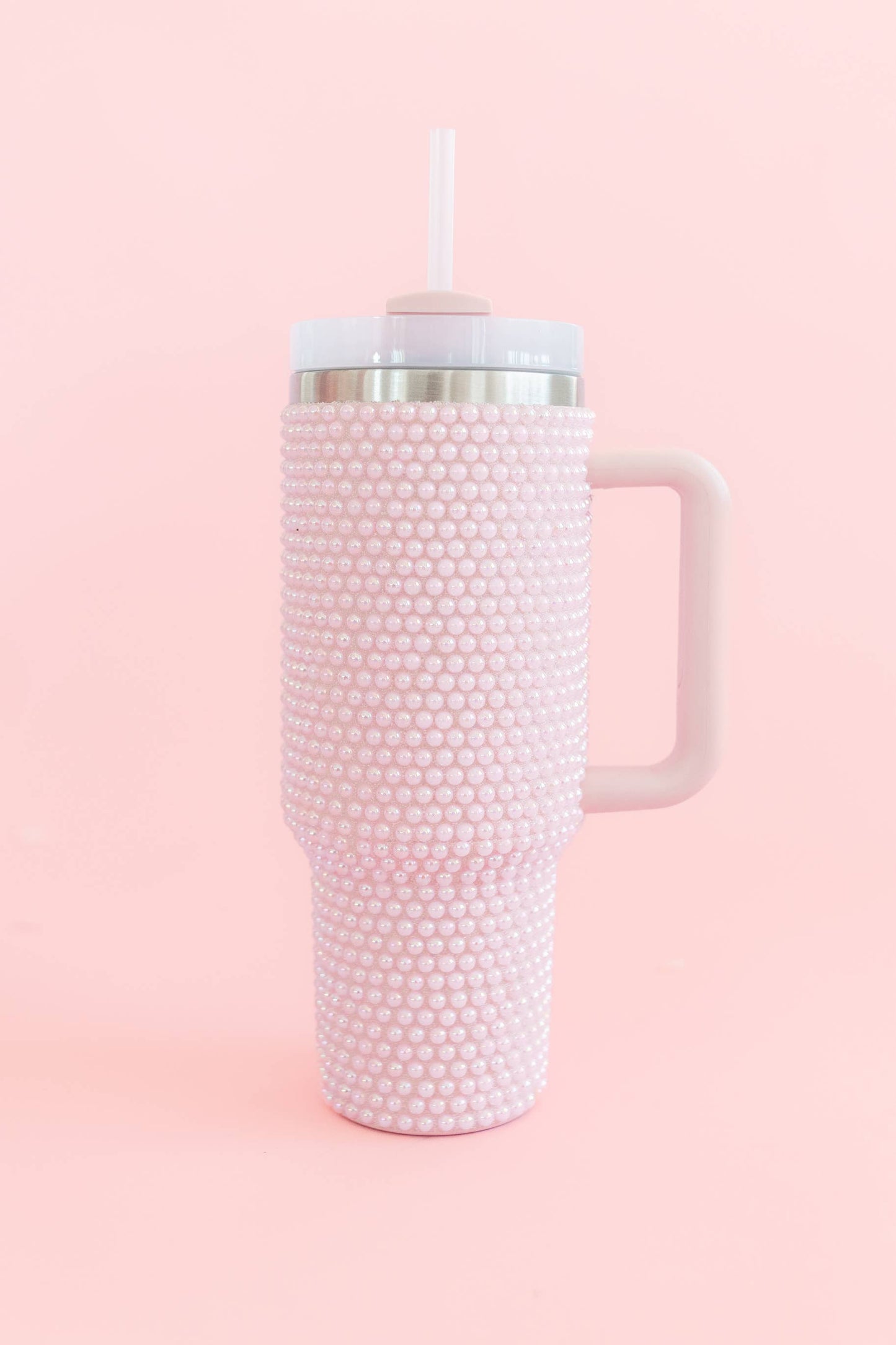 Rock Paper Scissors - Pink Pearl 40oz Tumbler: Cream Rock Paper Scissors
