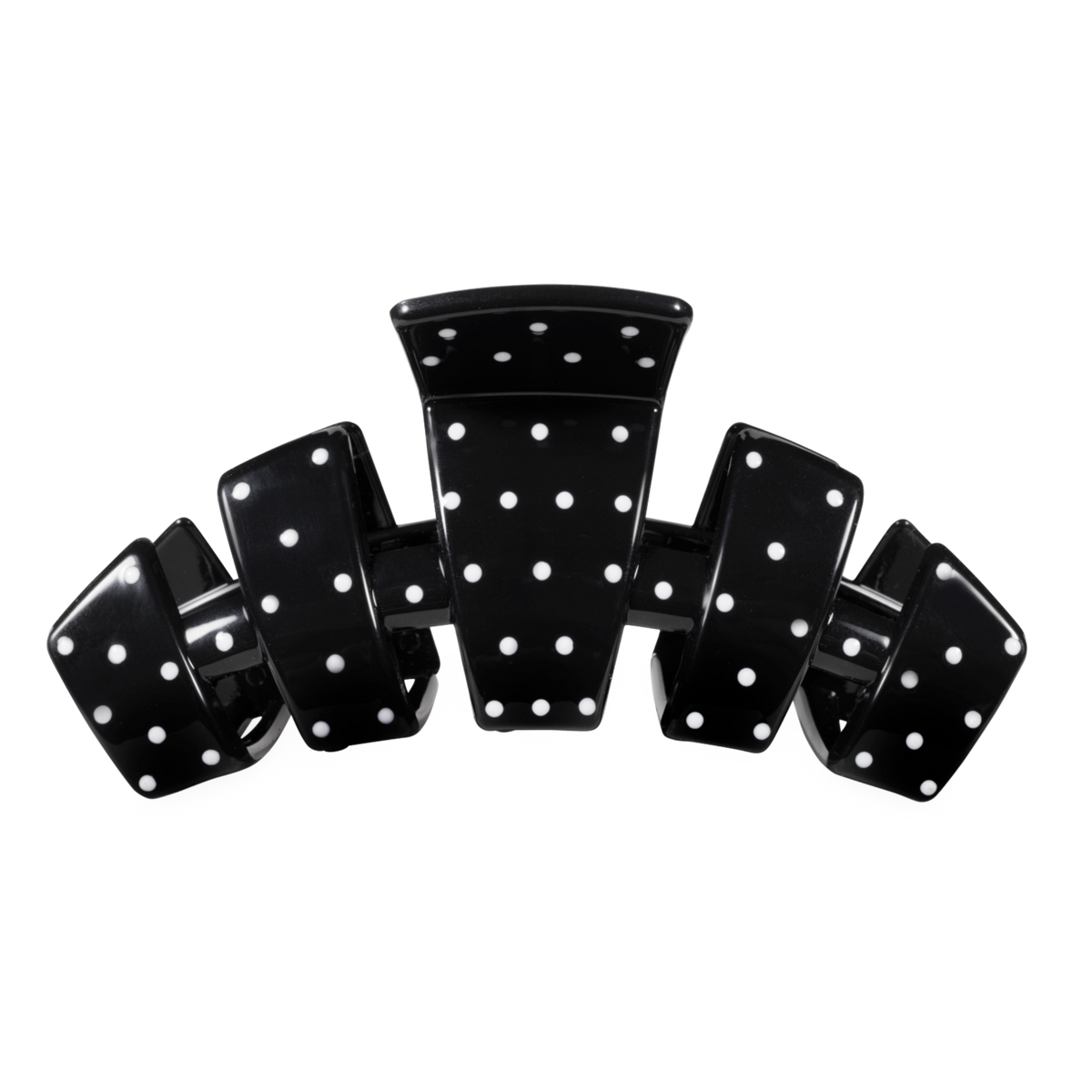 TELETIES - Classic Black Polka Dot Party Large Claw Clip TELETIES