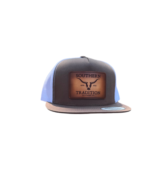 Southern Tradition Tradition Clothing Co - Brown & White Flat Bill Trucker Southern Tradition Tradition Clothing Co