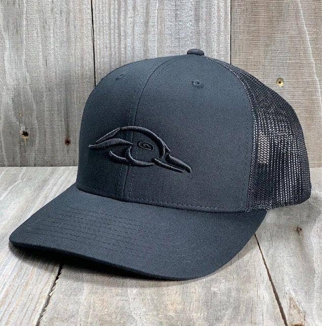 American Flyway Waterfowl - "The Ghost" Black with Black 3D Logo and Black Mesh American Flyway Waterfowl