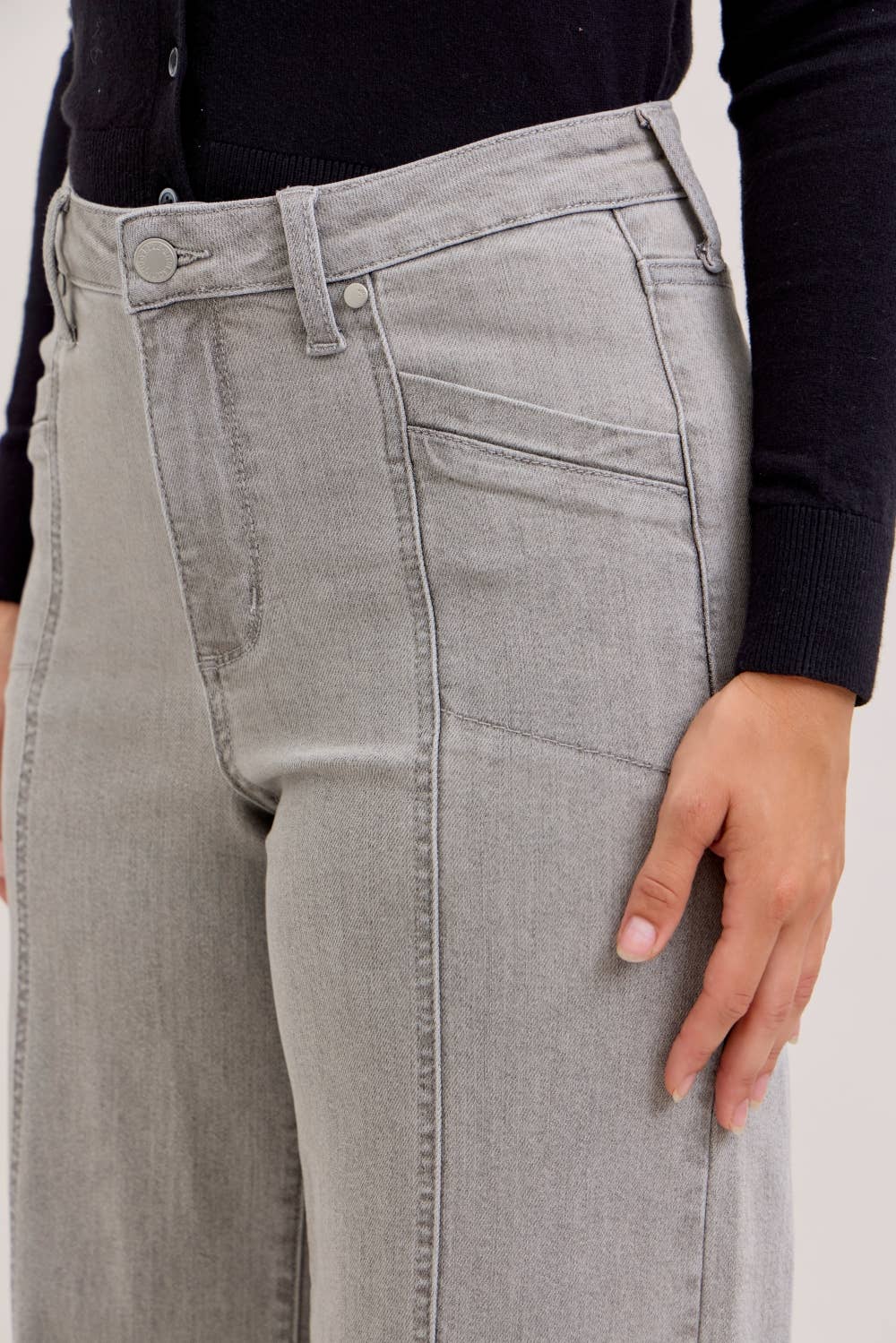 Judy Blue Jeans - HW Retro Wide: GRY / 11(30) Judy Blue Jeans