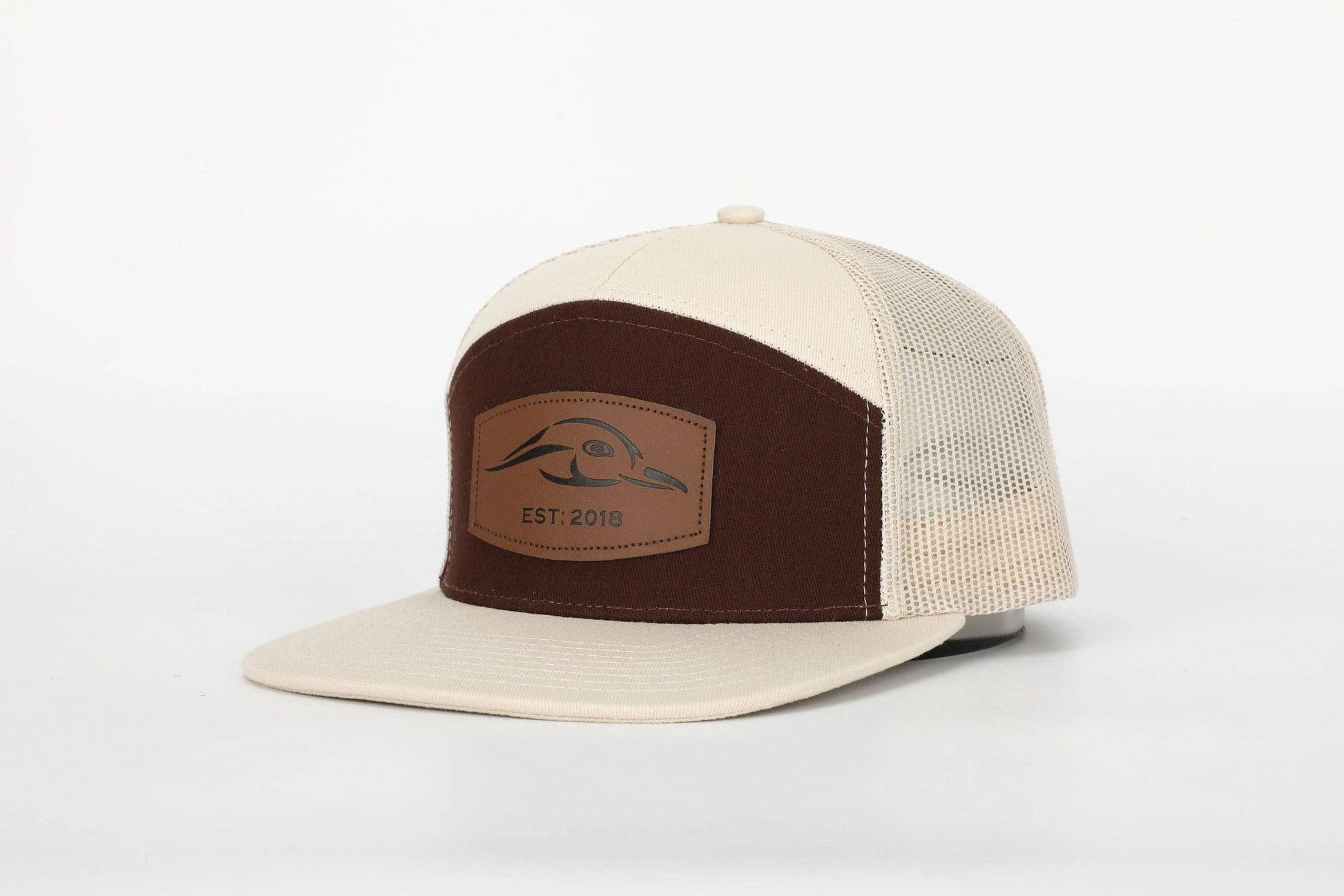 American Flyway Waterfowl - AF Waterfowl Leather Patch 7 Panel Trucker American Flyway Waterfowl