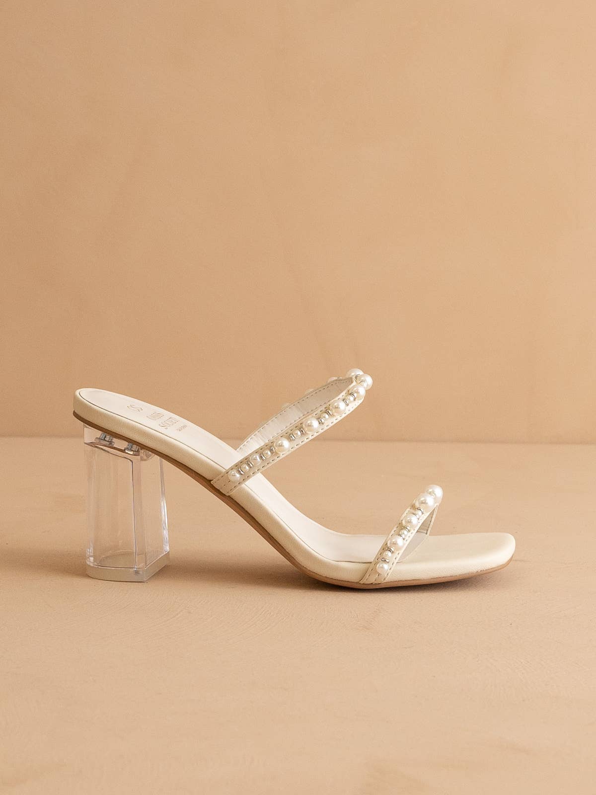 OASIS SOCIETY - The Mae Beige | Strappy Pearl Heel: Beige / 8.5 OASIS SOCIETY