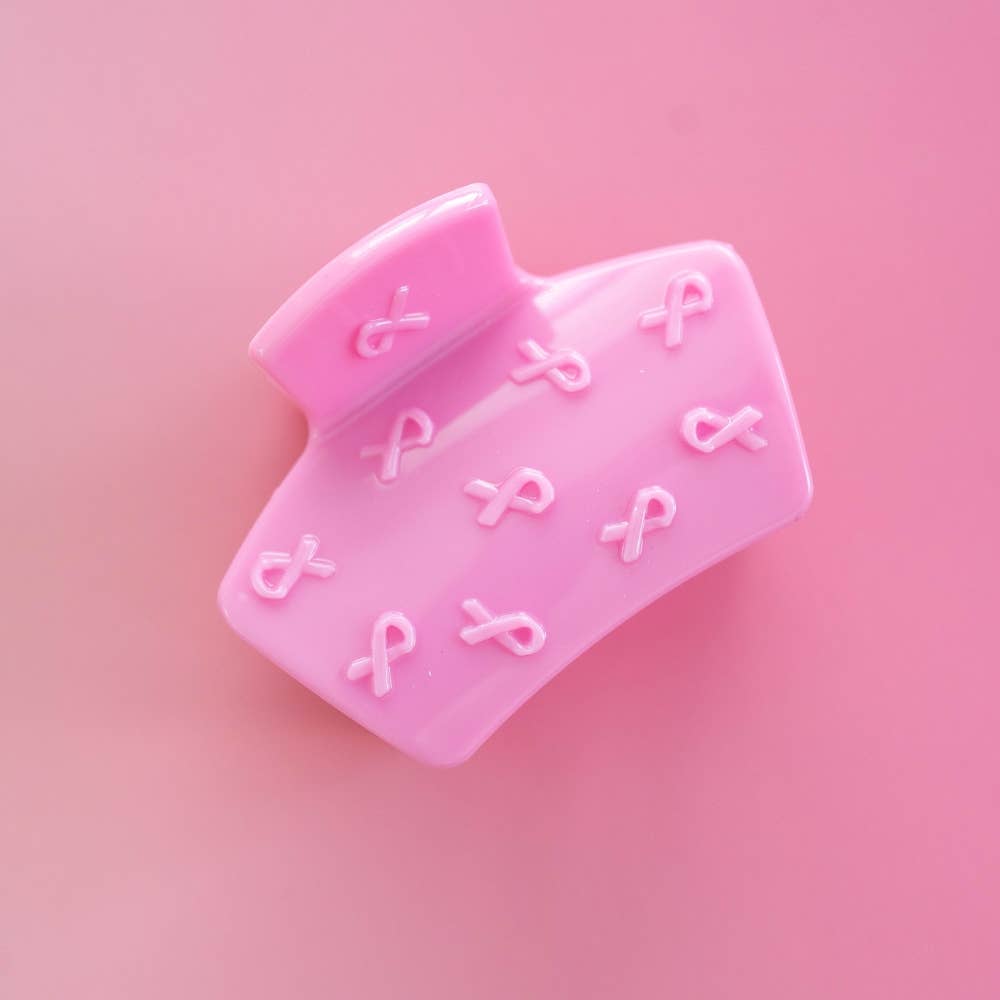 TELETIES - Classic | Pink Ribbon | Petite | Claw Clip TELETIES