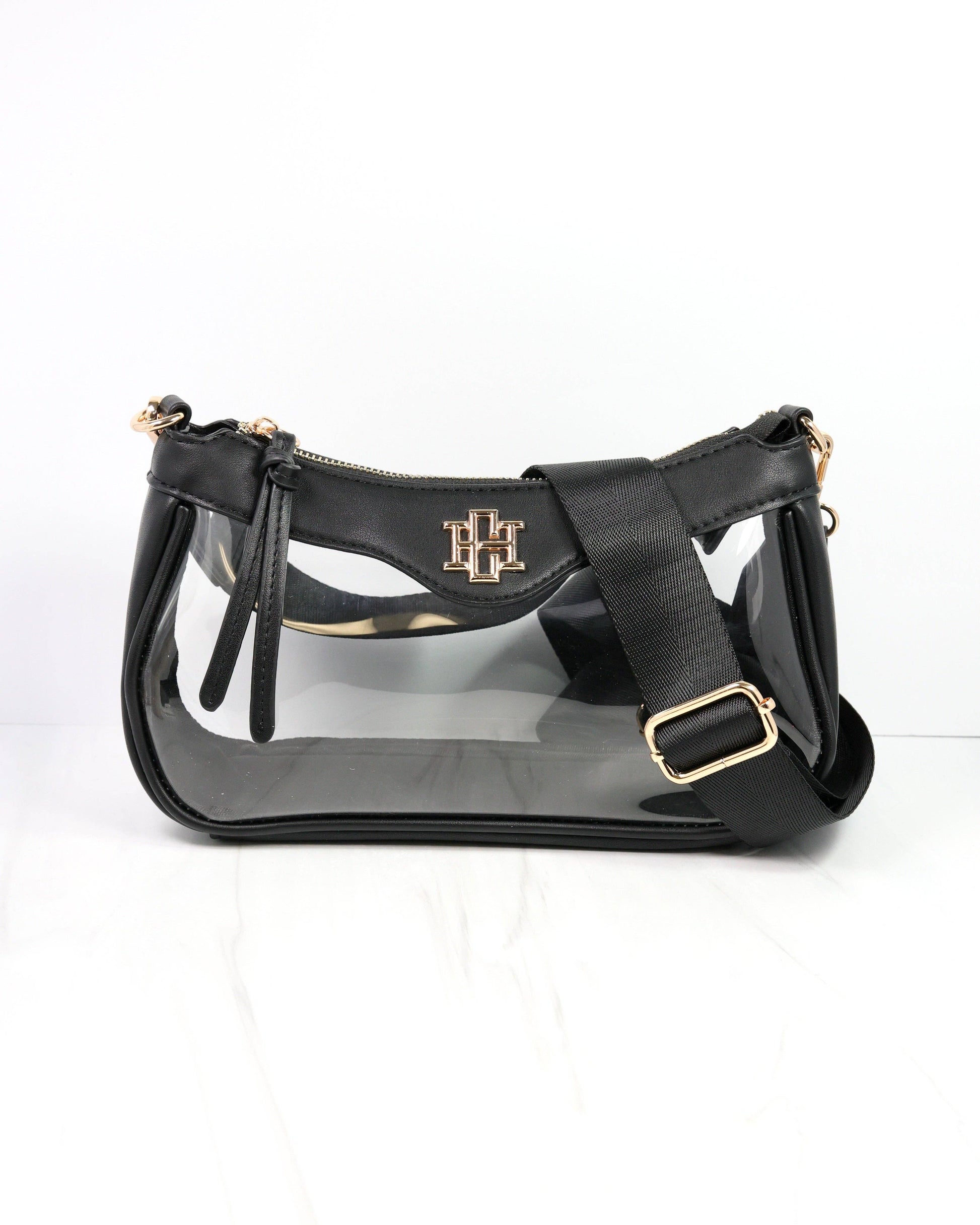 Caroline Hill - Cassidy Clear Crossbody BLACK: Default Caroline Hill