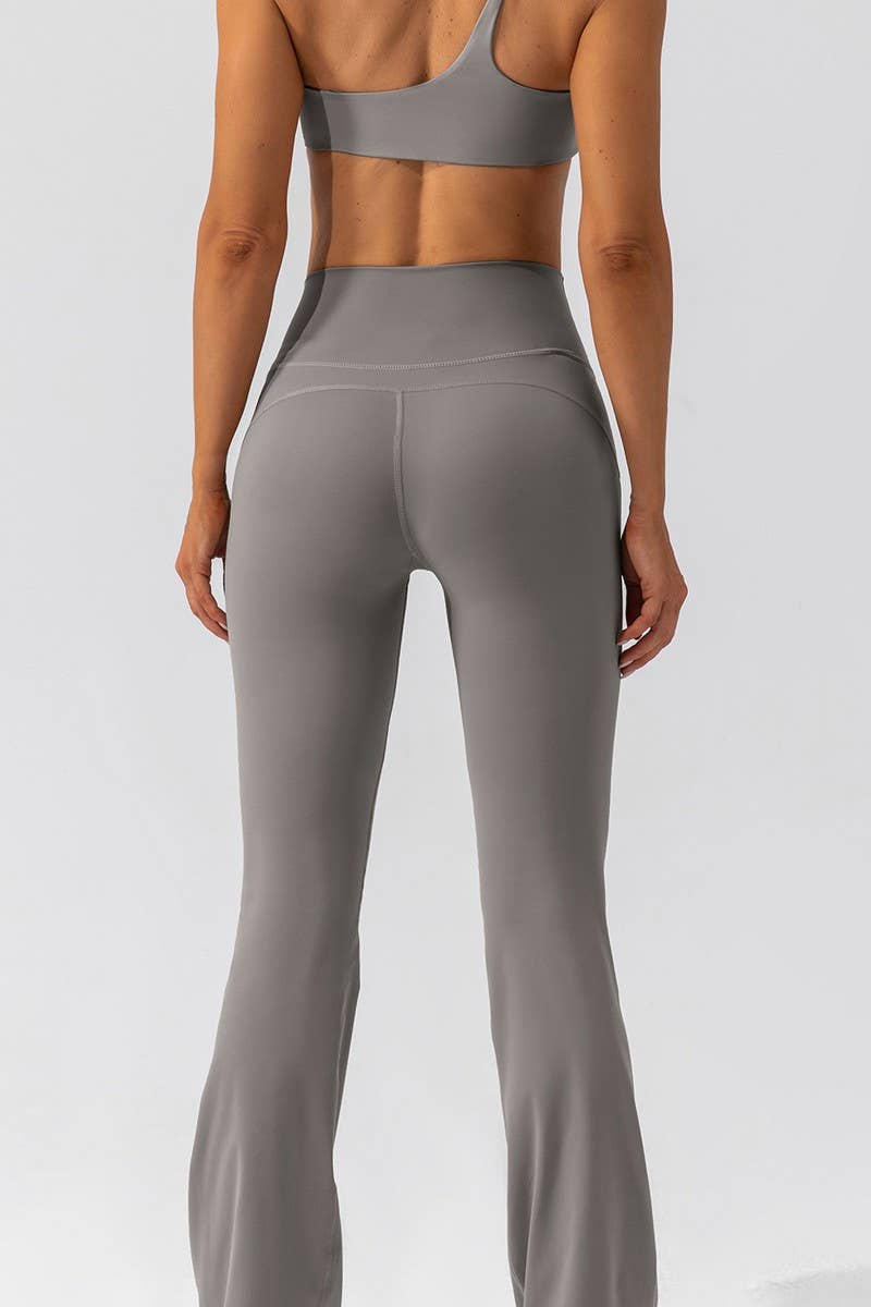 NINEXIS - CWBLP0657_CASUAL FITNESS SPORTS YOGA PANTS: GREY / (XL) 1 NINEXIS