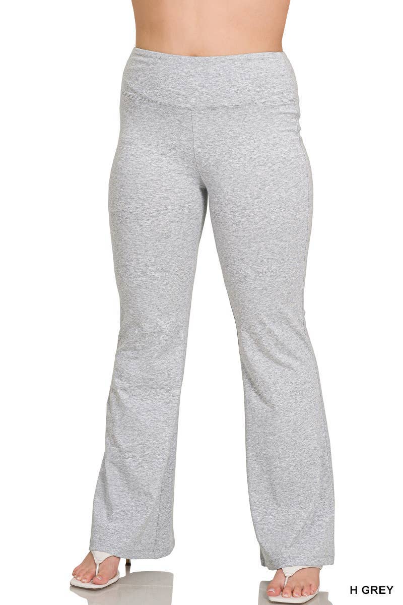 Vanilla Monkey - Plus Wide Waistband Yoga Flare Pants: BLACK / 2-2-2 (1XL-2XL-3XL) Vanilla Monkey