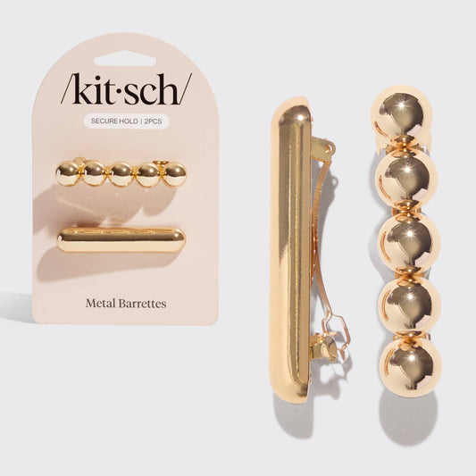 KITSCH - Gold Metal Barrettes KITSCH