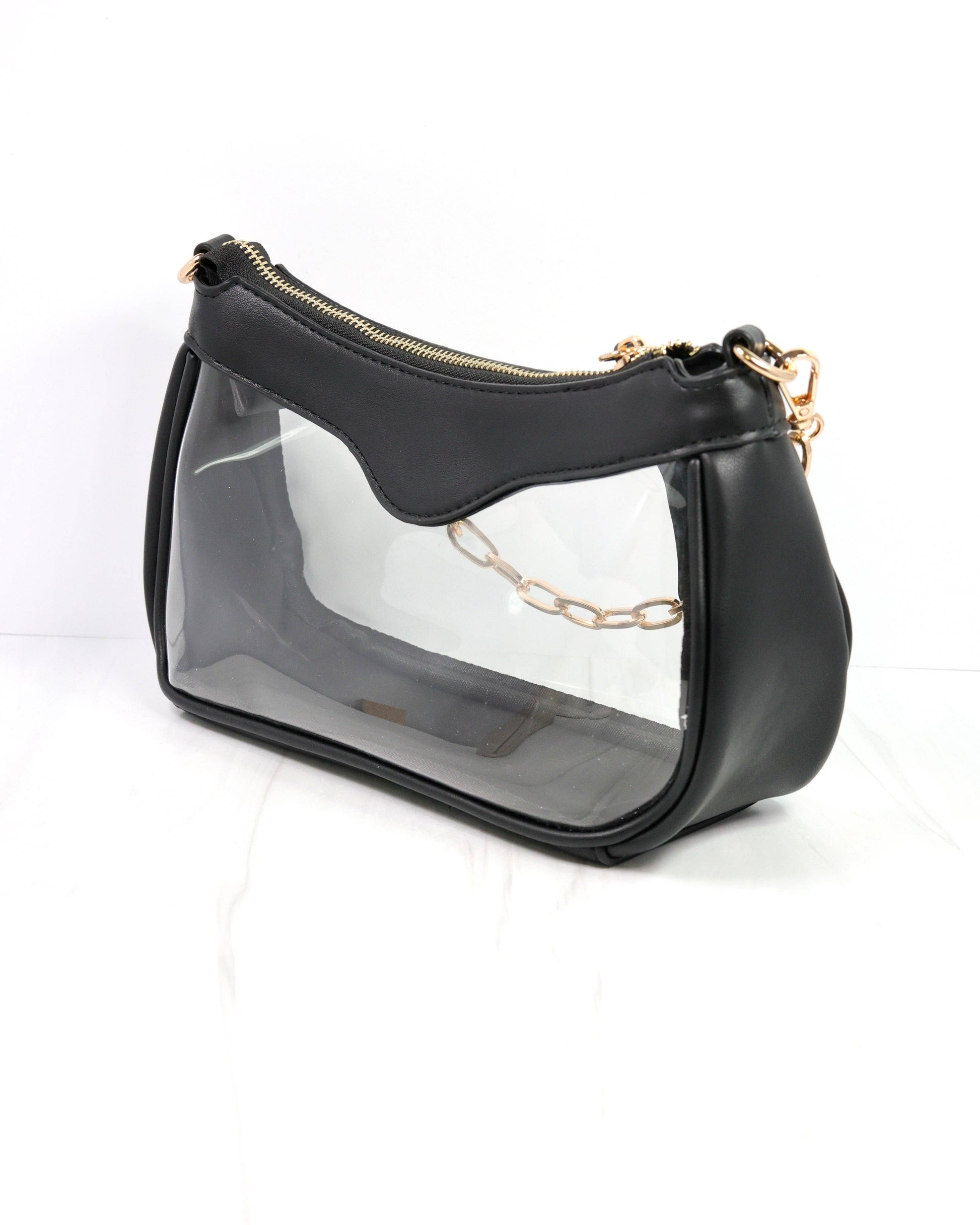 Caroline Hill - Cassidy Clear Crossbody BLACK: Default Caroline Hill