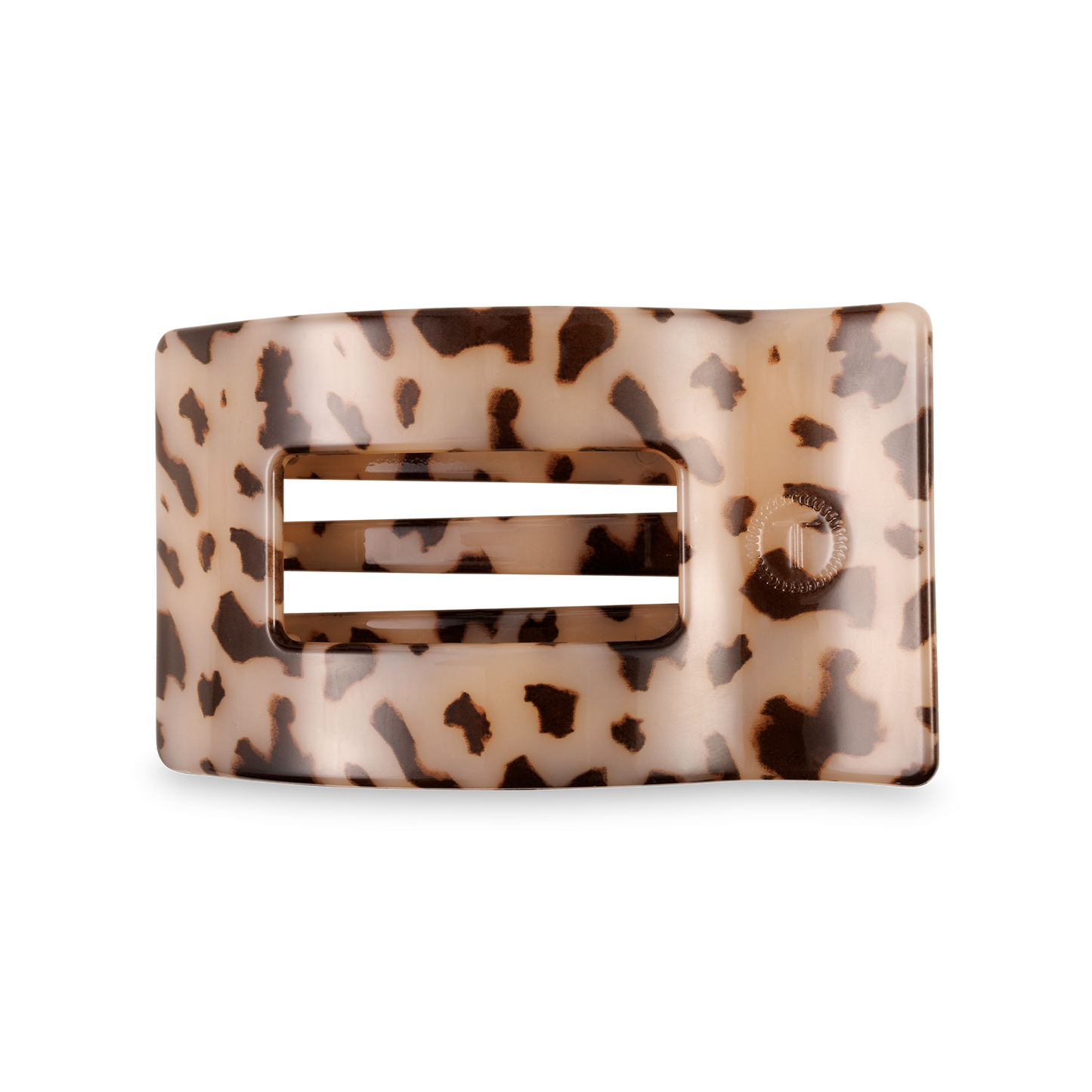 TELETIES - Flat Rectangle Hair Clip | Medium | Blonde Tortoise TELETIES