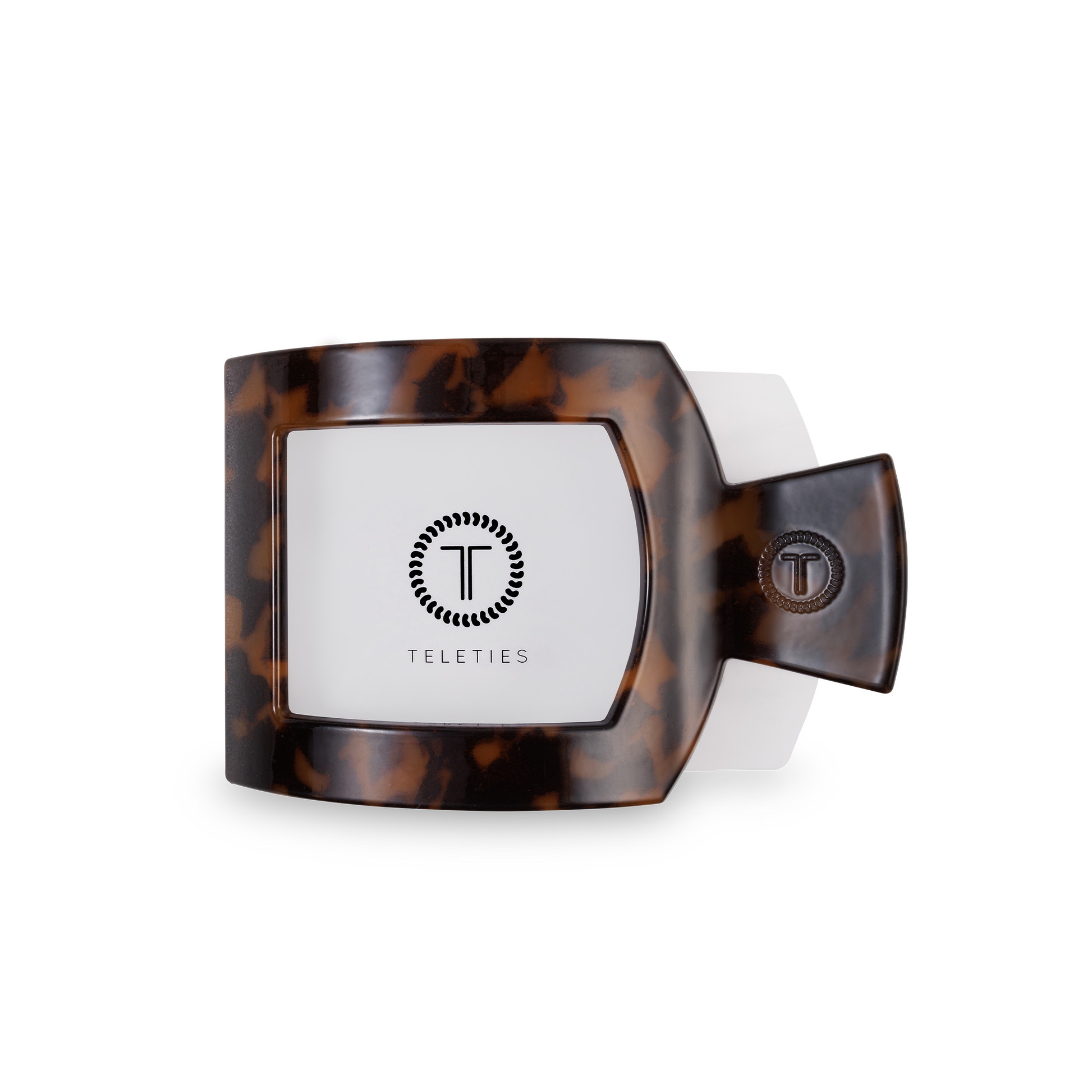 TELETIES - Square Flat Hair Clip | Med. | Tortoise TELETIES
