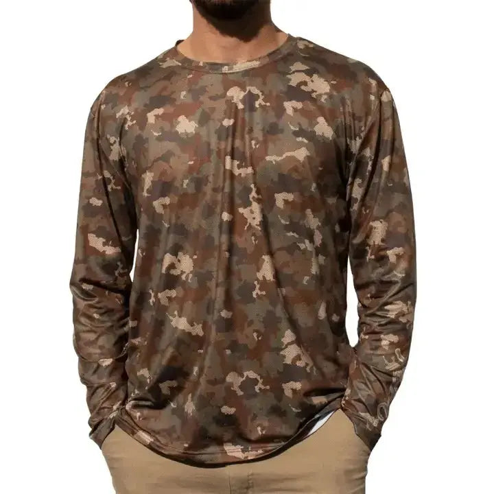 Southern Strut Burlap Woods Short Sleeve Camo Shirt