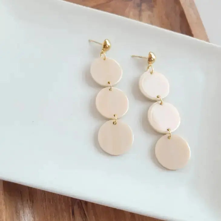 Round Elle Dangling Earrings