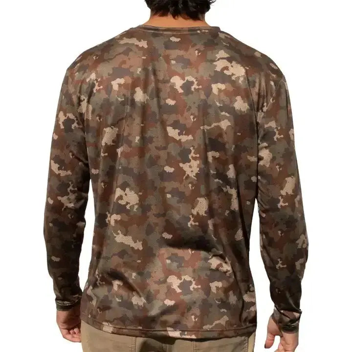 Southern Strut Burlap Woods Short Sleeve Camo Shirt